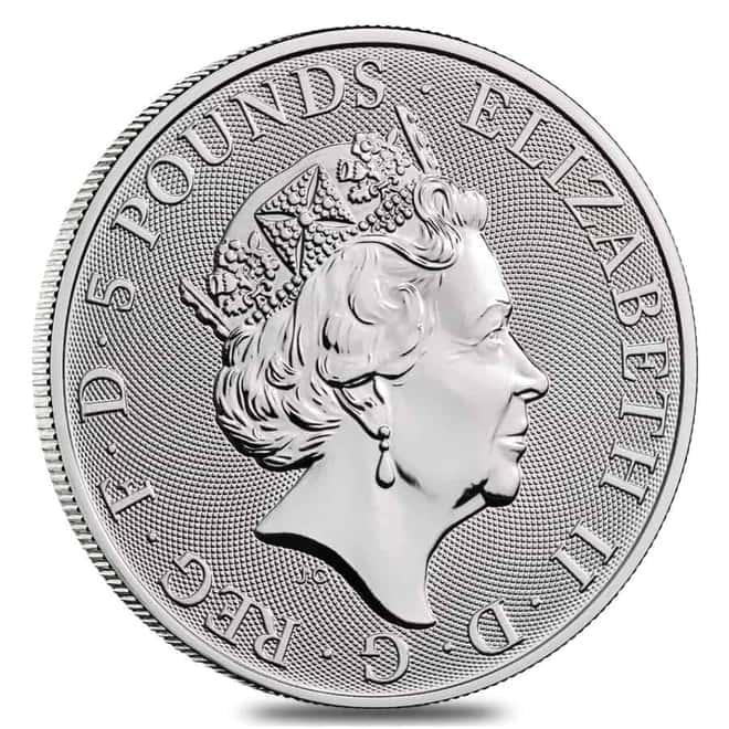 2020 Great Britain 2 oz Silver Queen's Beasts White Horse of Hanover Coin .9999 Fine BU