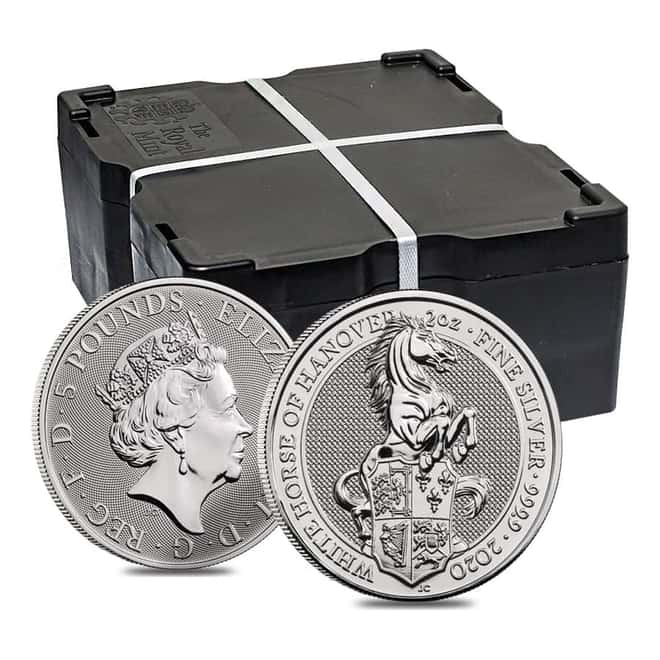 2020 Great Britain 2 oz Silver Queen's Beasts White Horse of Hanover Coin .9999 Fine BU