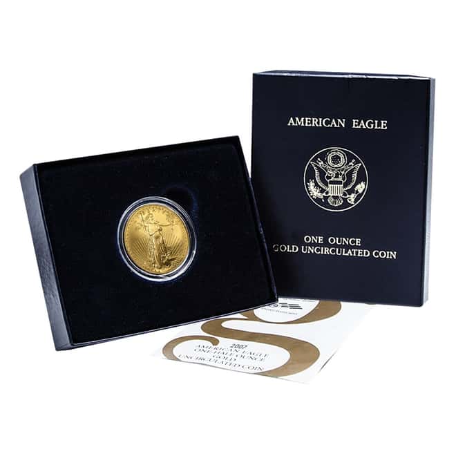 2007 W 1 oz $50 Burnished Gold American Eagle (w/Box & COA)