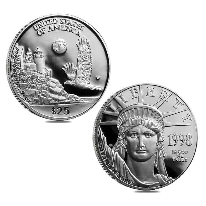 1998-W 1.85 oz Proof Platinum American Eagle 4-Coin Set (w/Box & COA)