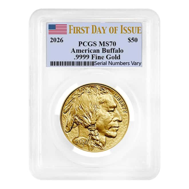 2026 1 oz $50 Gold American Buffalo PCGS MS 70 FDOI