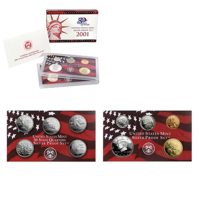 2001-S US Mint Proof Silver Set (w/Box & COA)