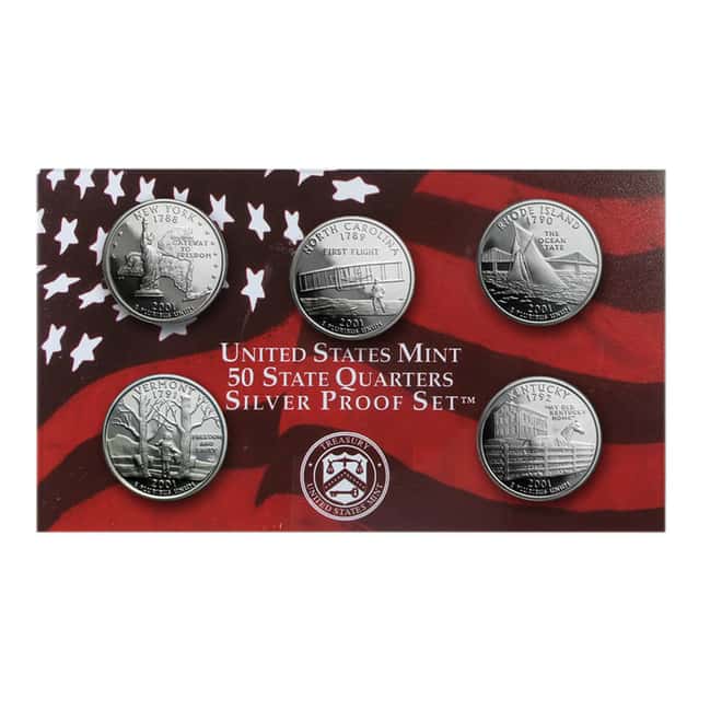 2001-S US Mint Proof Silver Set (w/Box & COA)