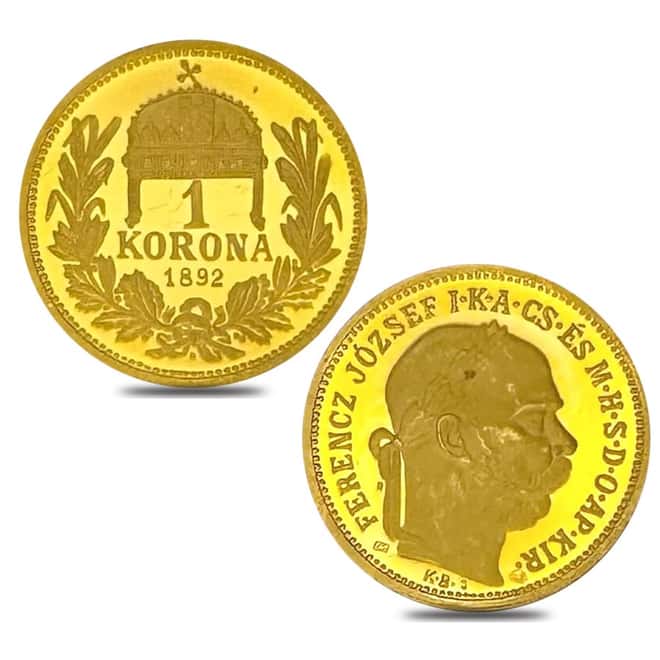 1892-1960 Slovakia Coins of the Crown Proof Gold 6-Coin Set
