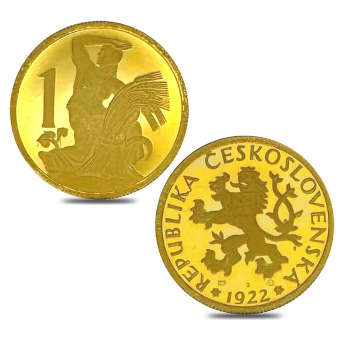 1892-1960 Slovakia Coins of the Crown Proof Gold 6-Coin Set