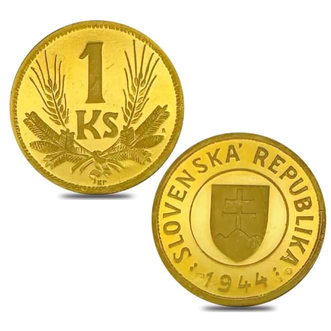 1892-1960 Slovakia Coins of the Crown Proof Gold 6-Coin Set
