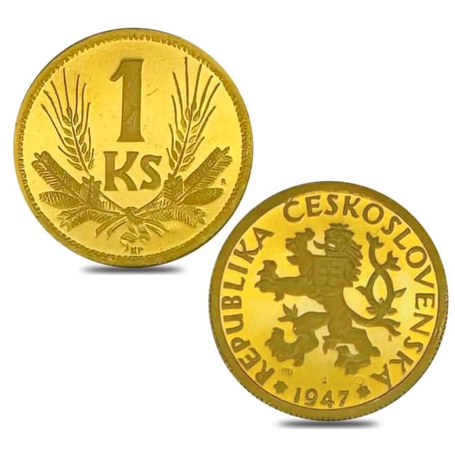1892-1960 Slovakia Coins of the Crown Proof Gold 6-Coin Set
