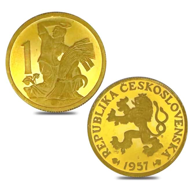 1892-1960 Slovakia Coins of the Crown Proof Gold 6-Coin Set