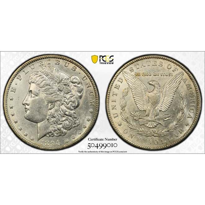 1894-O Morgan Silver Dollar $1 PCGS AU 55