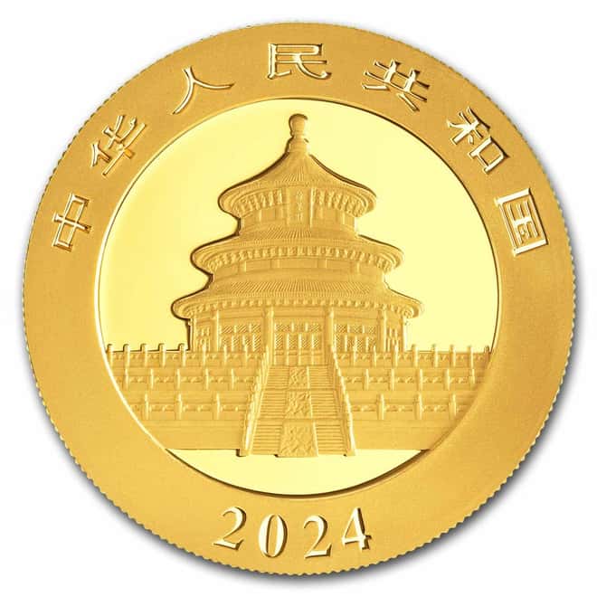 2024 30 gram Chinese Gold Panda 500 Yuan BU (Sealed)
