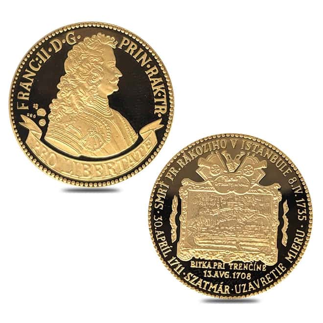 1.96 oz Proof Gold Hungary Francis II Rakoczi Ducat 4-Coin Set