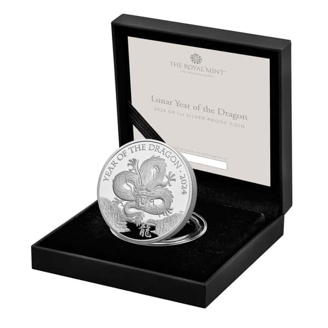 2024 Great Britain 1 oz Lunar Dragon Proof Silver Coin
