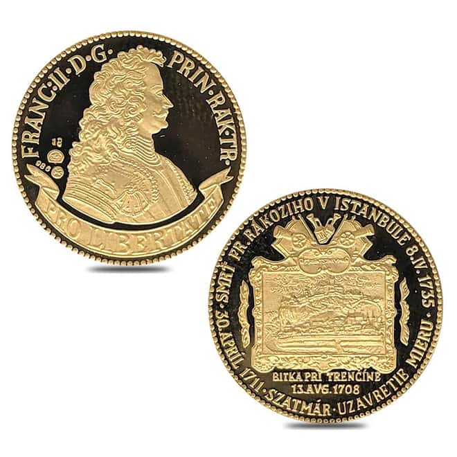 1.96 oz Proof Gold Hungary Francis II Rakoczi Ducat 4-Coin Set