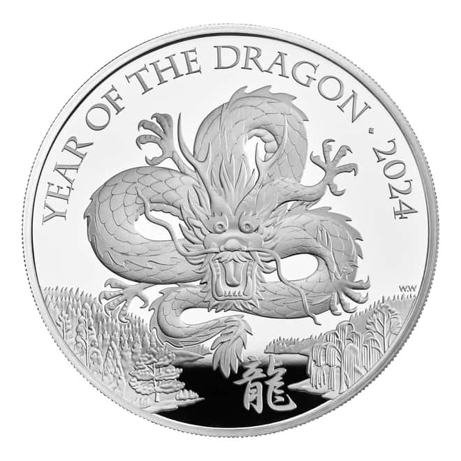 2024 Great Britain 1 oz Lunar Dragon Proof Silver Coin