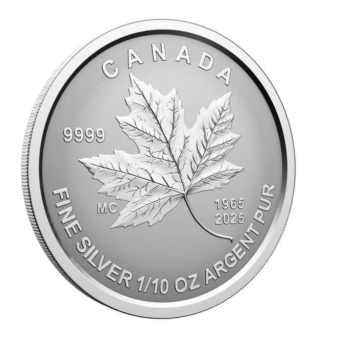 2025 Canada 1.9 oz Silver Maple Canadian Flag 60th Ann 5-Coin Set