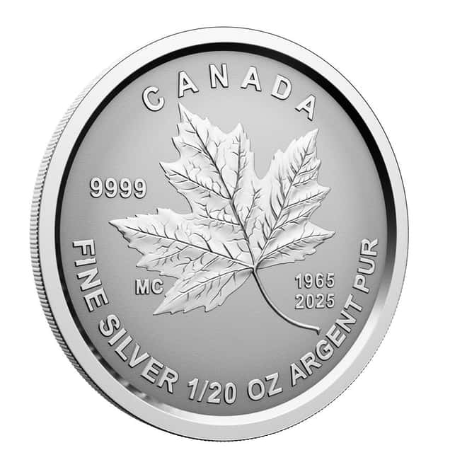 2025 Canada 1.9 oz Silver Maple Canadian Flag 60th Ann 5-Coin Set