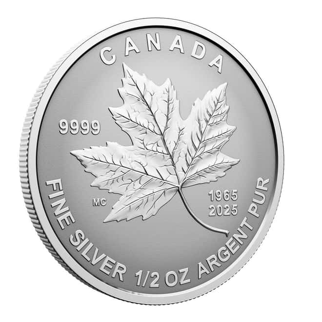 2025 Canada 1.9 oz Silver Maple Canadian Flag 60th Ann 5-Coin Set