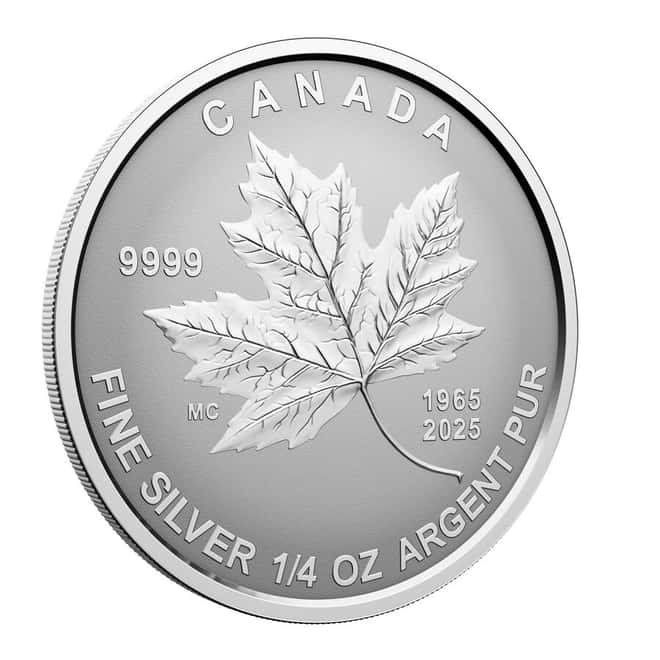 2025 Canada 1.9 oz Silver Maple Canadian Flag 60th Ann 5-Coin Set