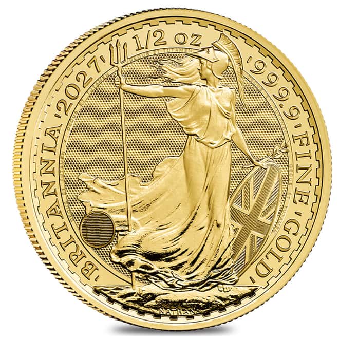 2027 Great Britain 1/2 oz Gold Britannia Coin BU
