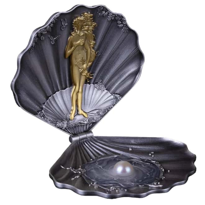 2025 Samoa 3 oz The Birth of Venus 3D Shaped Silver Coin