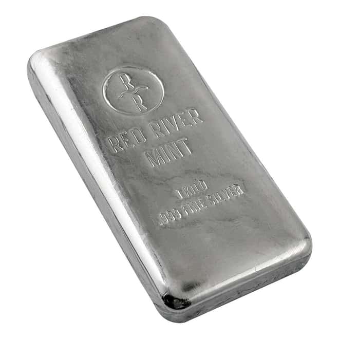 1 Kilo Red River Mint Silver Cast Bar .999 Fine