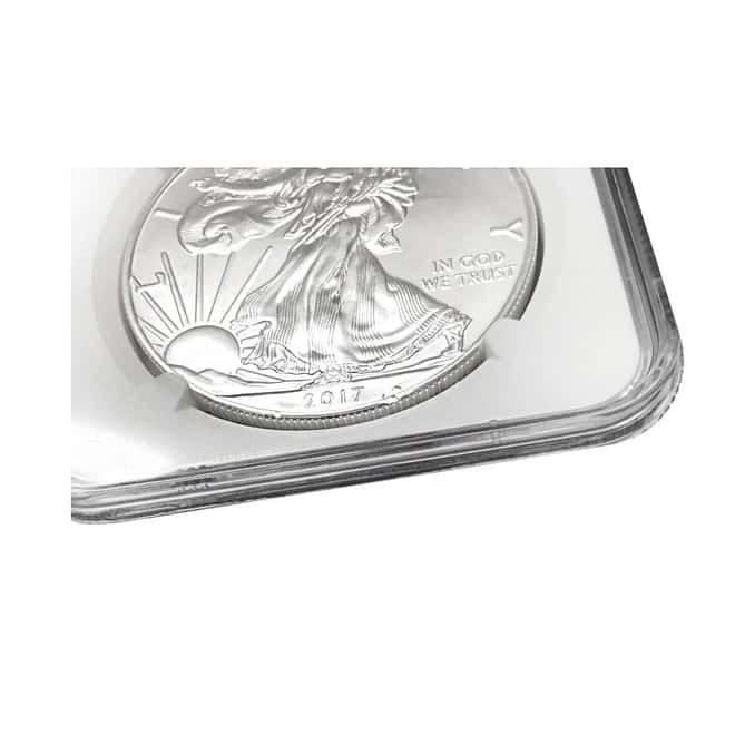2017 1 oz Silver American Eagle $1 Coin NGC MS 69 ER Mint Error (Obverse Rim Burr)