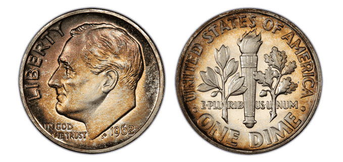 Roosevelt dime shops 1946 to 1964