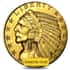 $5 Gold Half Eagle Indian Head - Ex Jewelry (Random Year)
