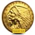 $2.5 Gold Quarter Eagle Indian Head - Ex Jewelry (Random Year)