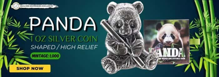 Chad 1 oz Silver Panda Shaped High Relief Coin .999 Fine.