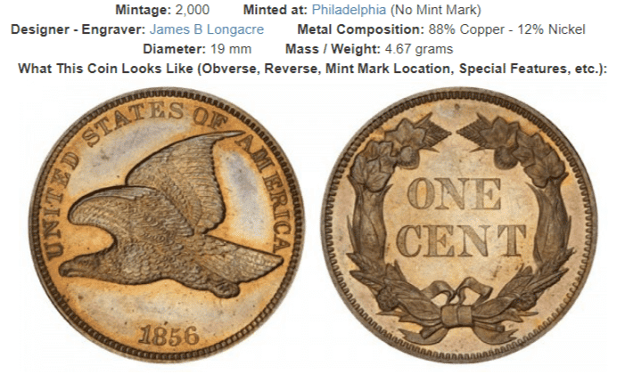 1856 Flying Eagle Cent