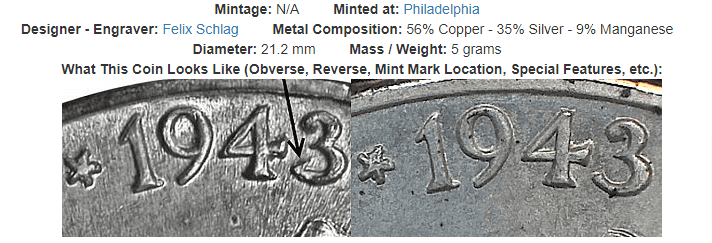 1943 Jefferson Nickel