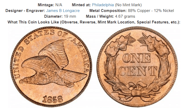 Flying Eagle Pennies 1856 1858 Value Cents Value