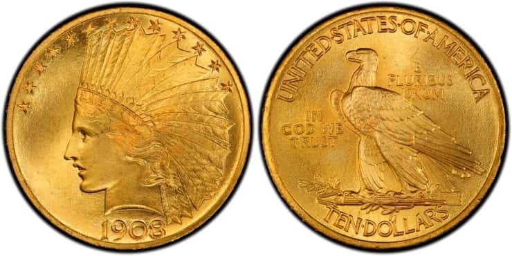 With Motto “In God We Trust” (1908-1933)