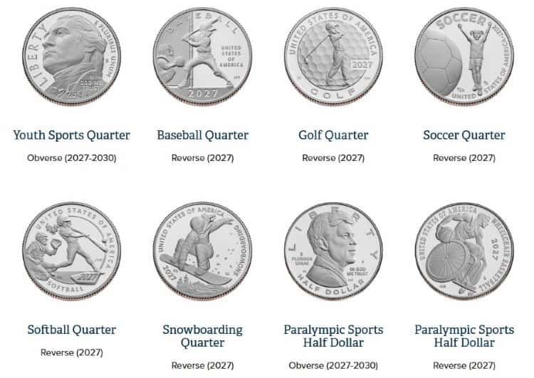 2027 Youth Sports Coin Designs US Mint