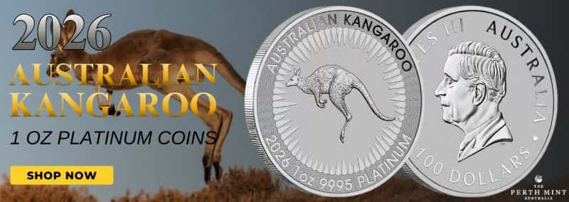 2026 1 oz Australian Platinum Kangaroo Perth Mint BU