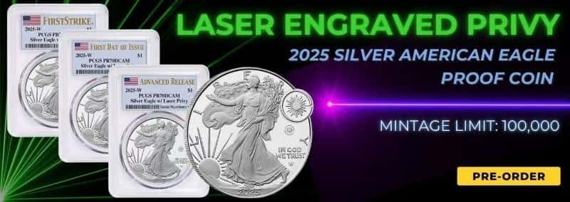 2025-W Laser Engraved Laser Beam Privy 1 oz Proof Silver American Eagle
