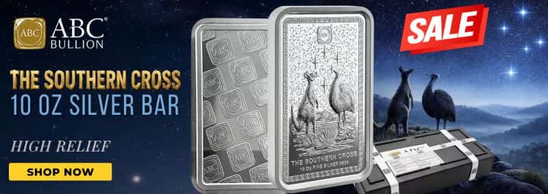 10 oz ABC Refinery The Southern Cross Silver Bar High Relief .9999 Fine
