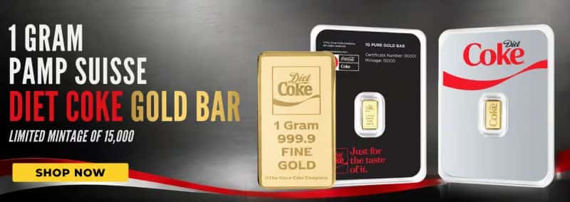 1 Gram PAMP Suisse Diet Coke® Gold Bar .9999 Fine (in TEP)