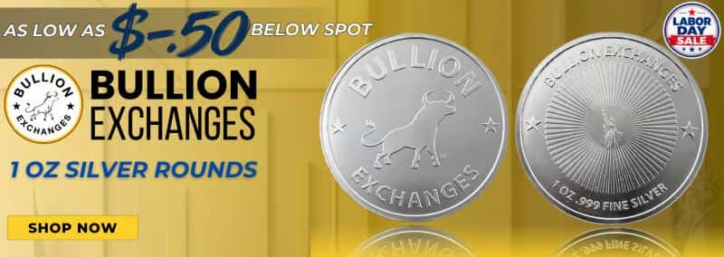 1 oz Bullion Exchanges Silver Round .999 Fine