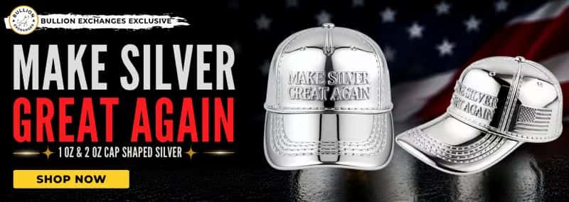 Bullion Exchanges Exclusive Make Silver Great Again Cap Shaped Silver .999 fine