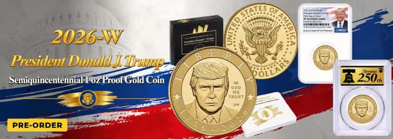 2026-W 1 oz President Donald J. Trump Semiquincentennial Proof Gold Coin