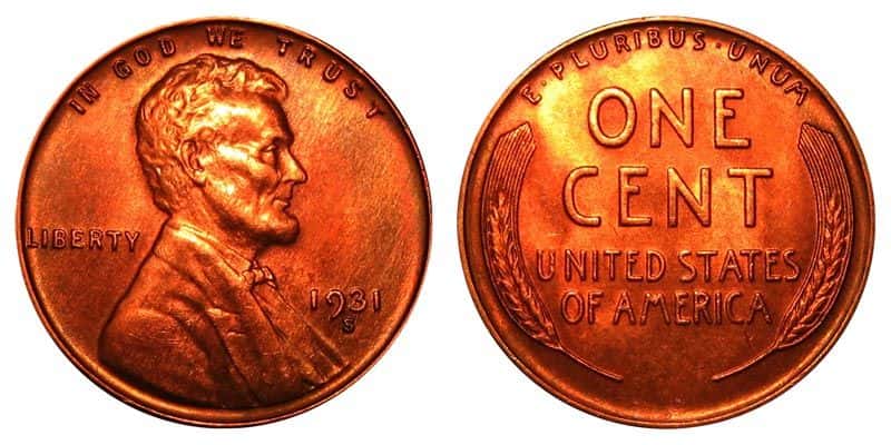 1931-S Lincoln Wheat Penny