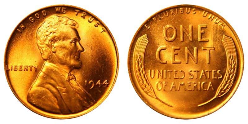 1944 Copper Wheat Cent 