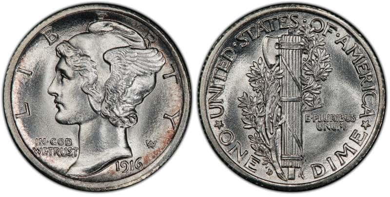 1916-D Mercury Dime