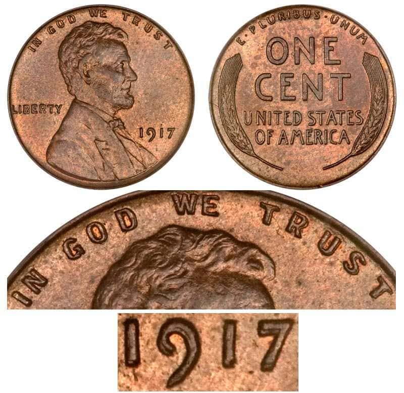 1917 DDO Lincoln Wheat Penny