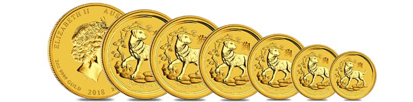 2018 Gold Lunar Year of the Dog Australian Coin