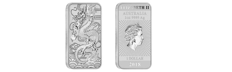 2018 1 oz Silver Bullion Rectangular Coin