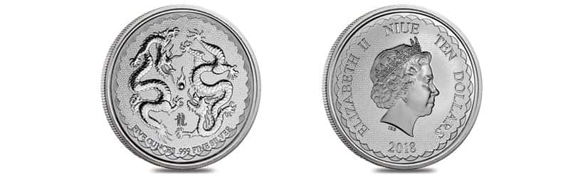 Double Dragon Silver Coin