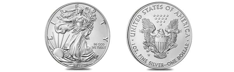 The current Silver American Eagle design